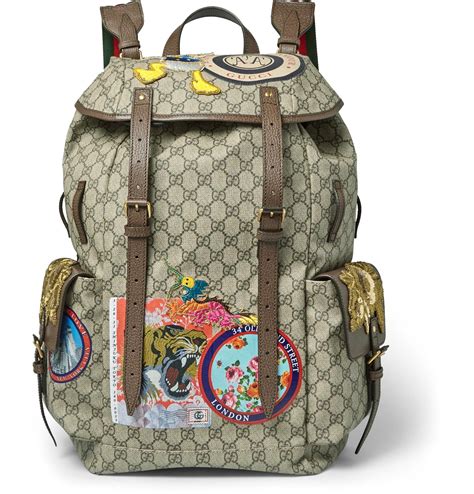 gucci canvas back pack|gucci backpack hummingbird.